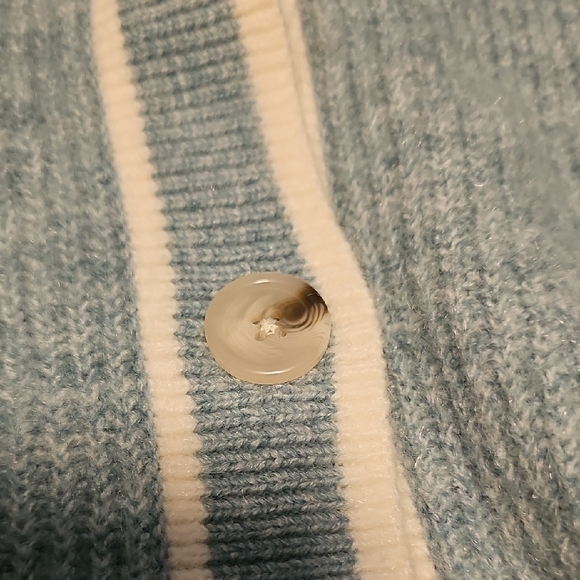 a new day Light Blue and White Cardigan Sweater - Picture 4 of 4